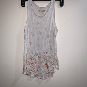 Tank top with ombré flowers